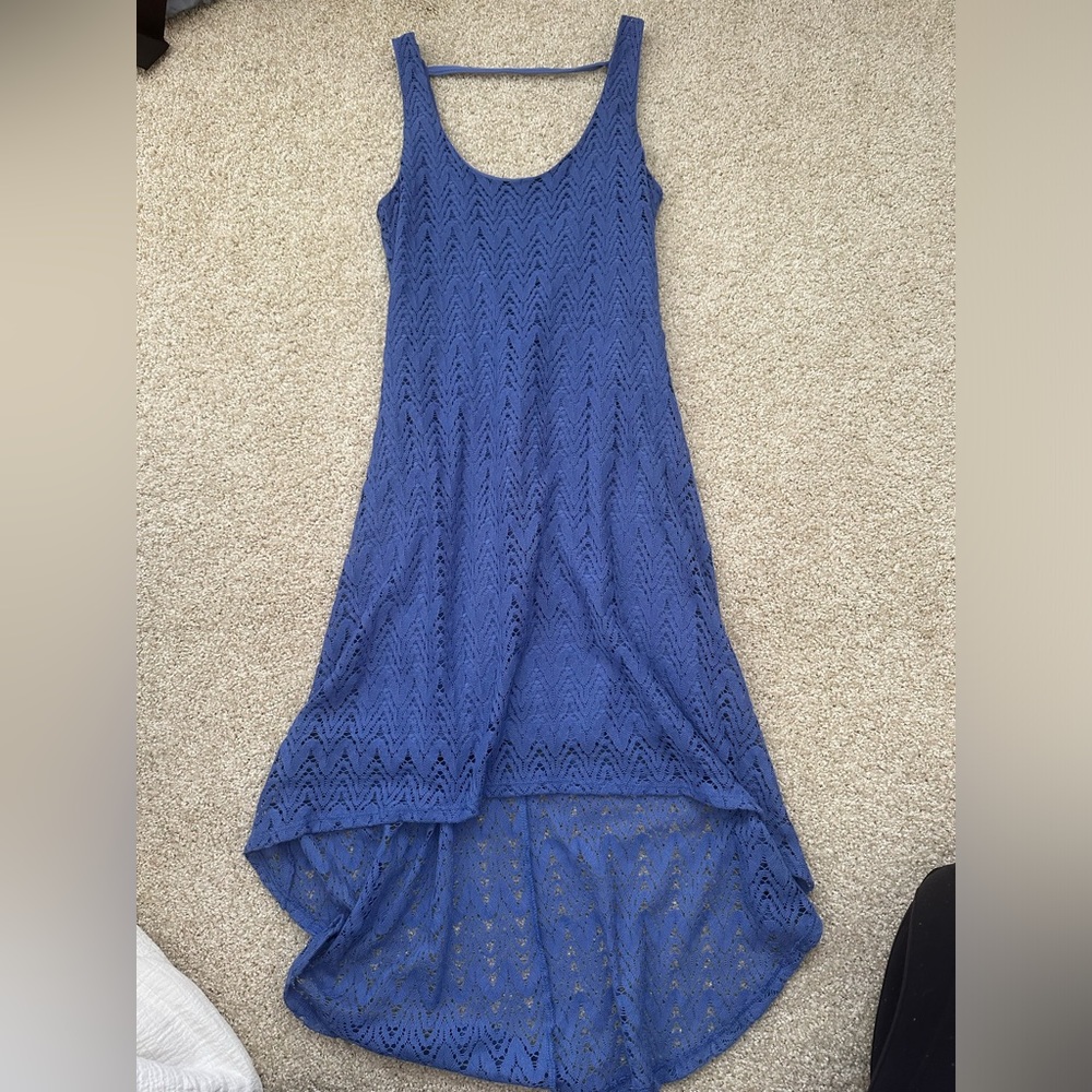 Blue high low dress